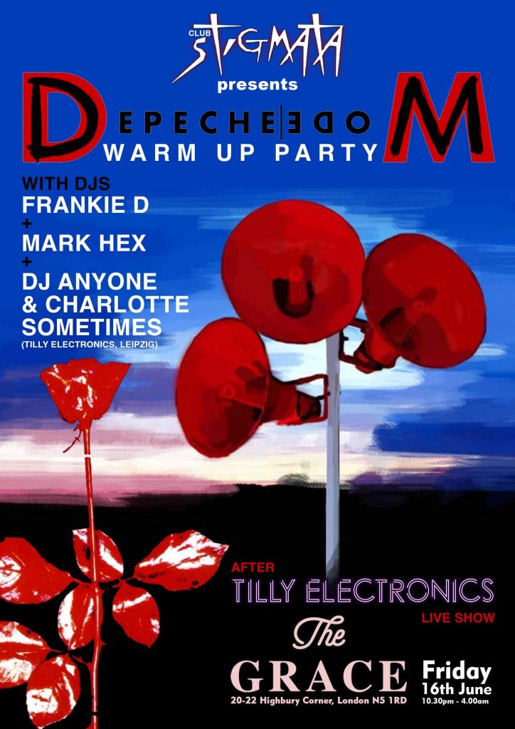 Depeche mode Warm Up Party Poster
